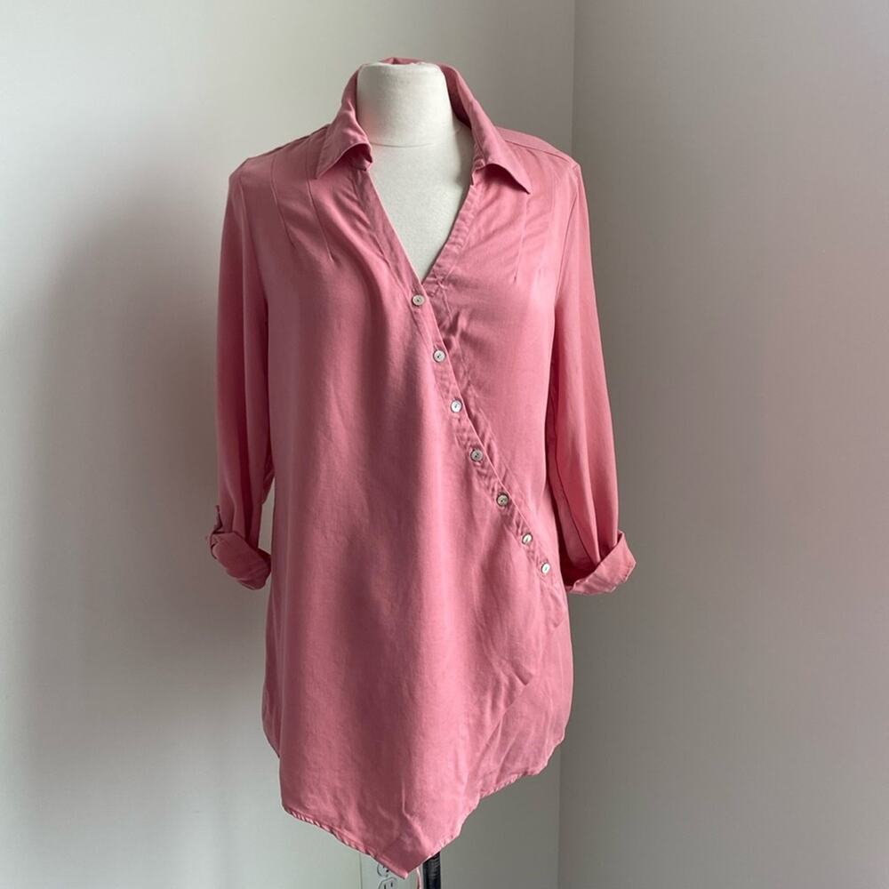 Soft Surroundings Pink Button Down Shirt